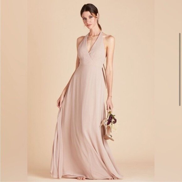 NWT: Birdy Grey Moni Convertible Dress Size Medium Nude Neutral Beige Bridesmaid - Picture 3 of 12